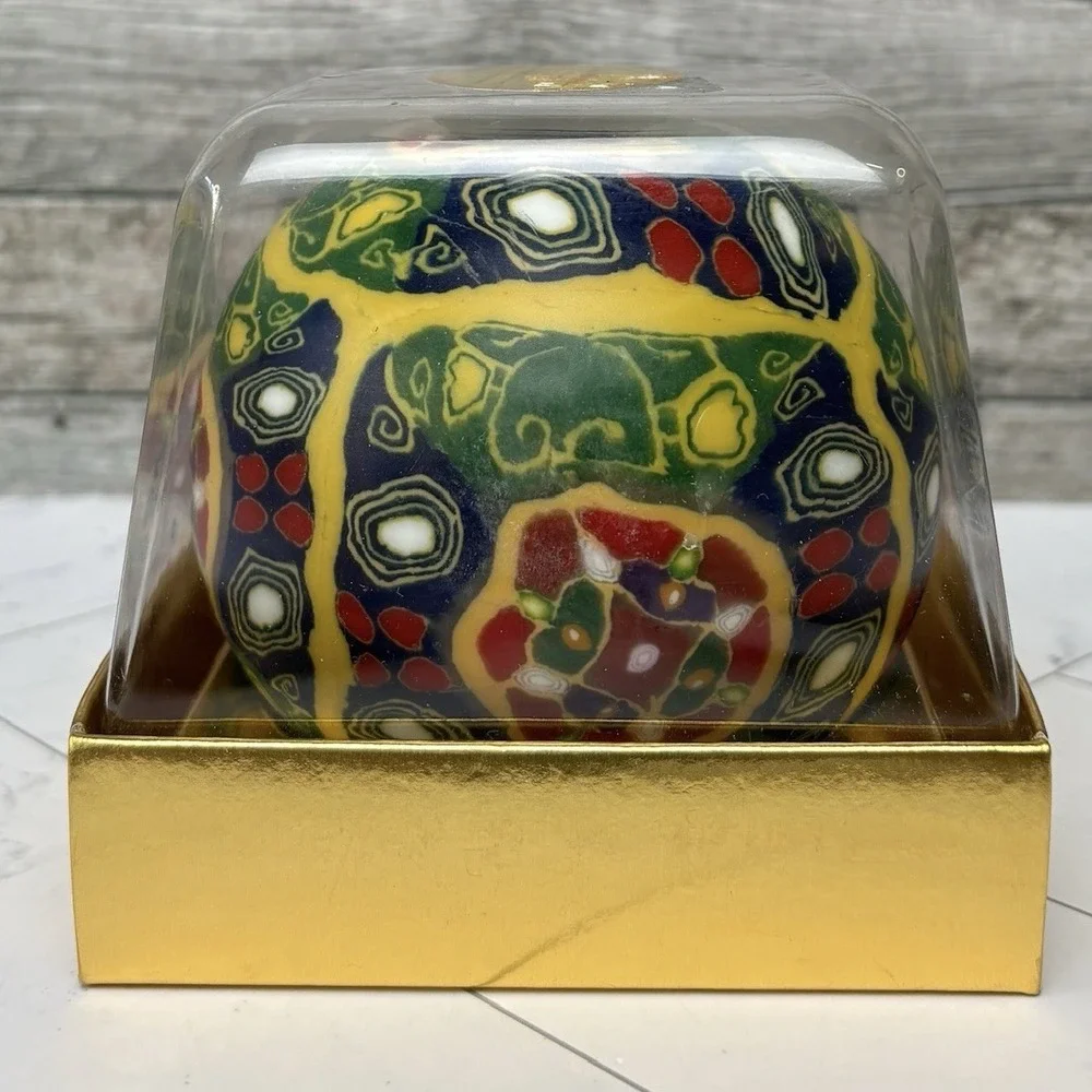 San Francisco Candle Company Millefiori-Style Sphere Wax Candle Multicolored